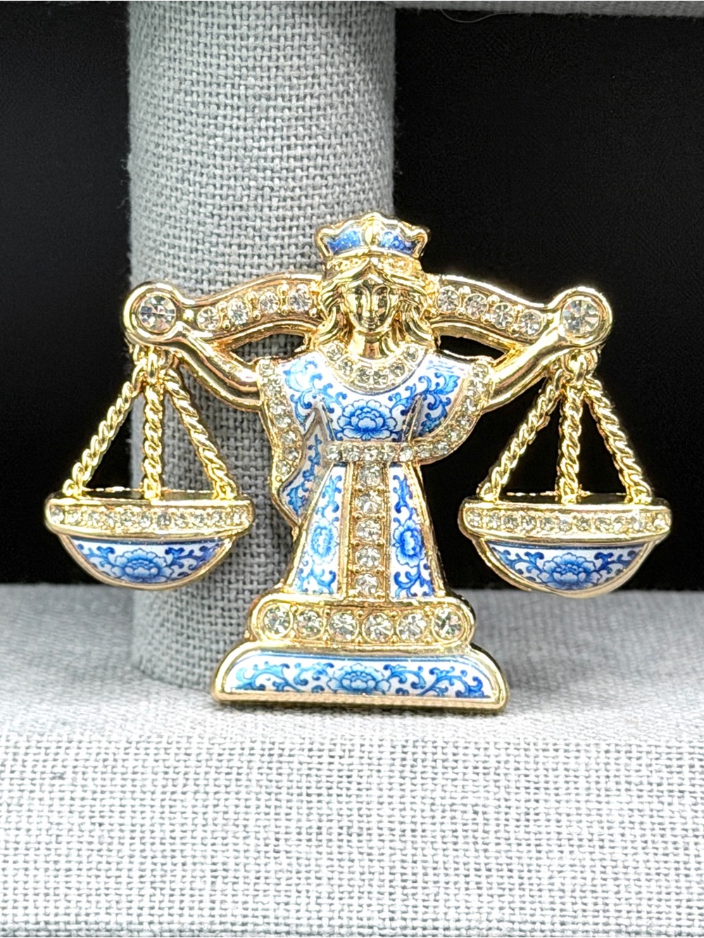Libra Zodiac Brooch